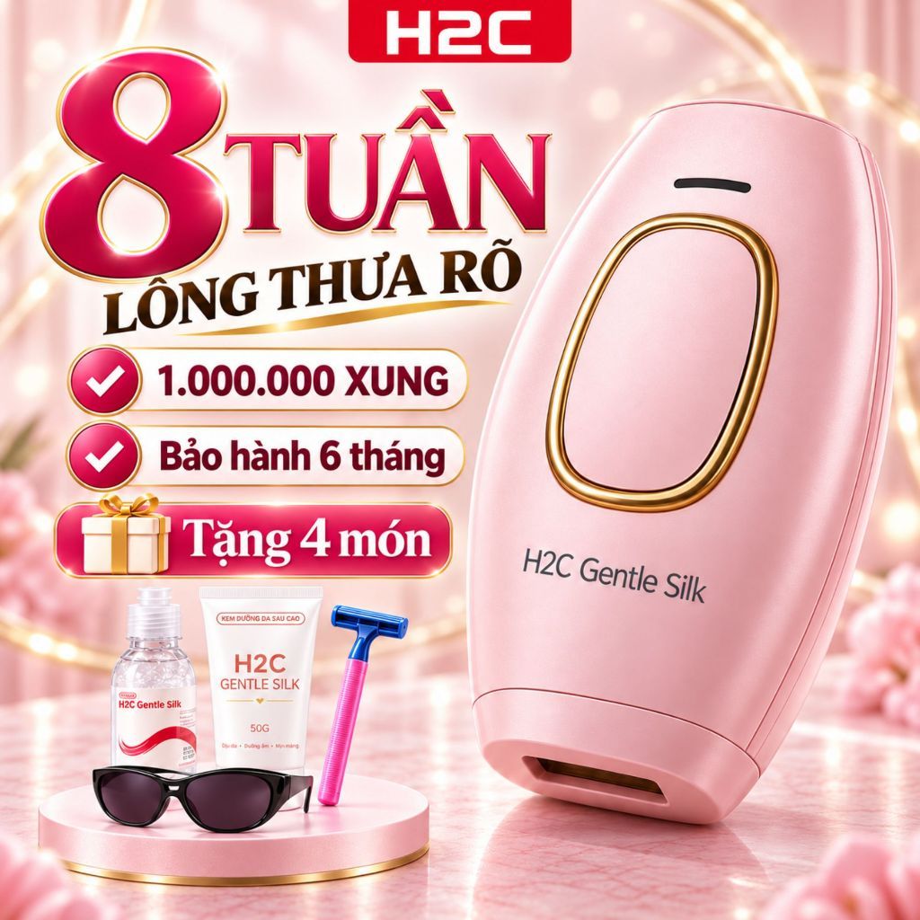 Máy triệt lông mini, Triệt lông vĩnh viễn 5 cấp công nghệ IPL H2C Gentlesilk