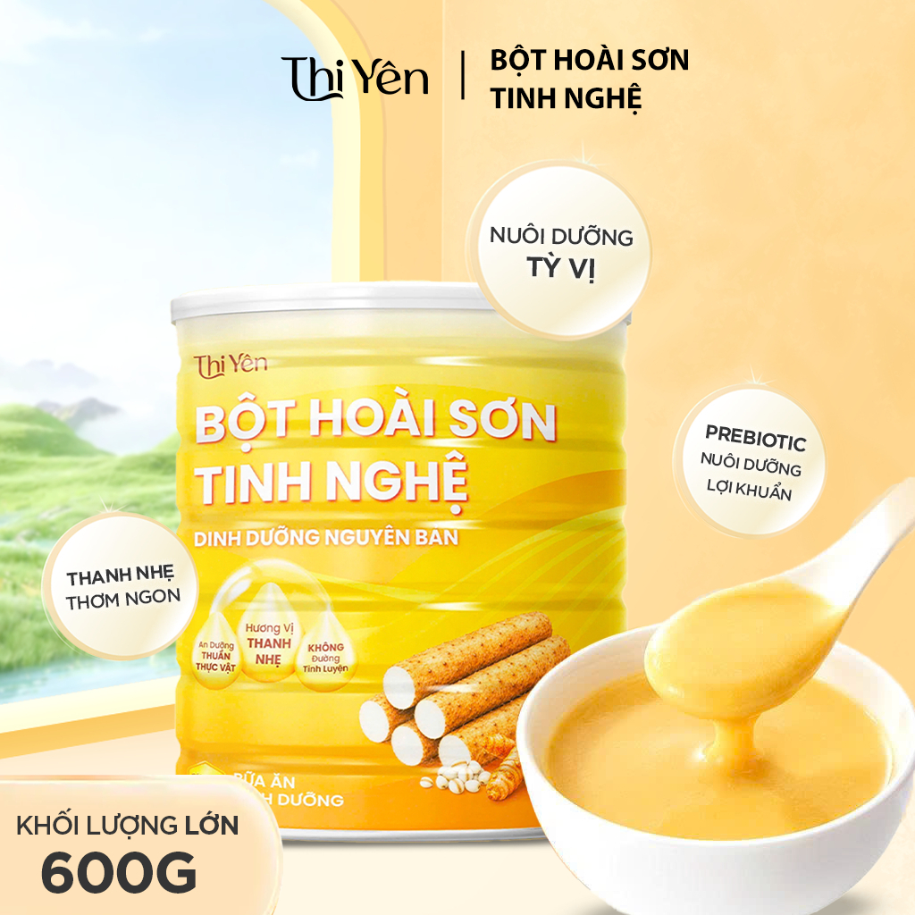 [MỚI] Bột Hoài Sơn Tinh Nghệ Dưỡng Sinh Thi Yên 600G/ Lon, Nuôi Dưỡng Tỳ Vị, Thanh Nhẹ Thơm Ngon