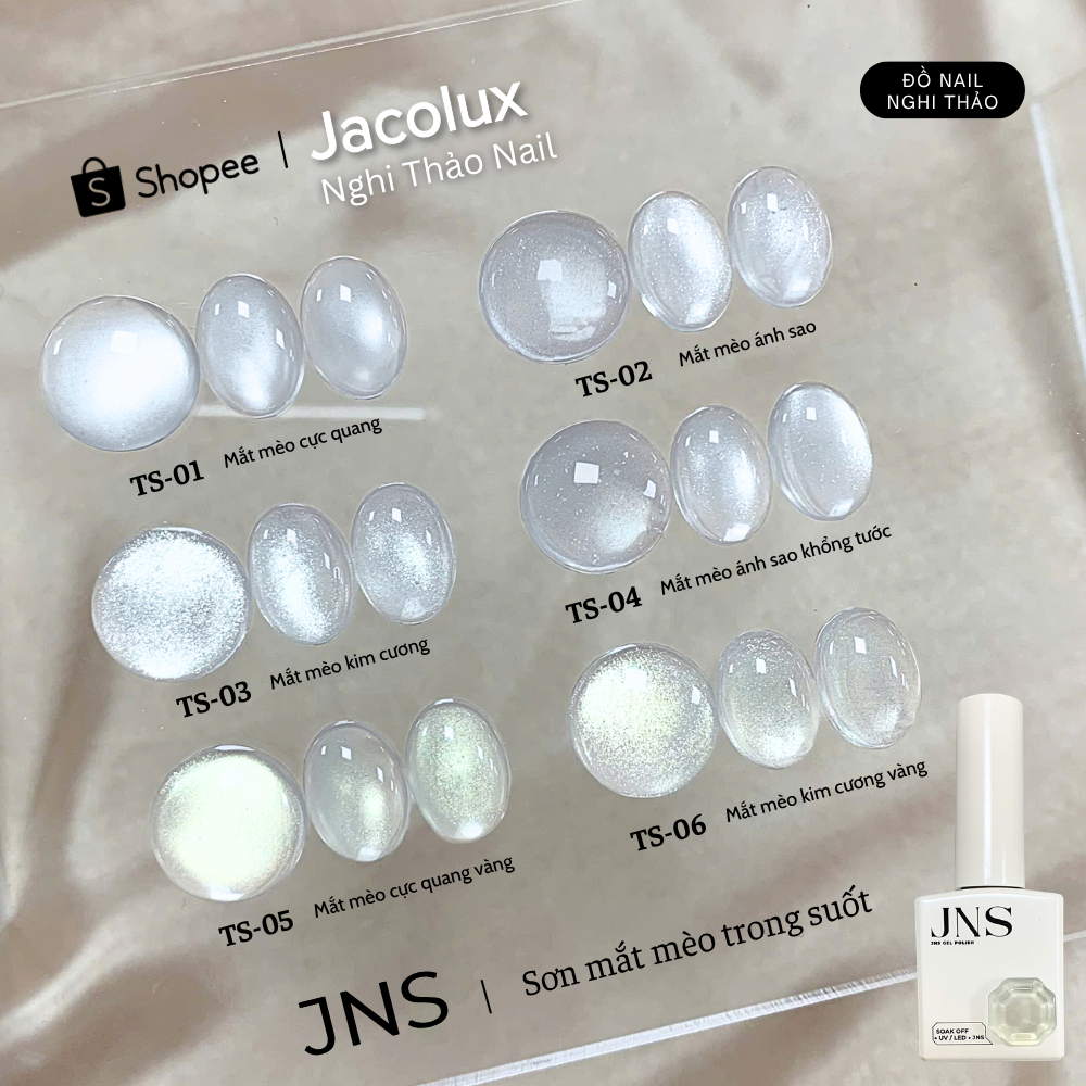 Sơn gel mắt mèo trong suốt ít đổi màu nền JNS đồ nails Nghi Thảo GJNSXM
