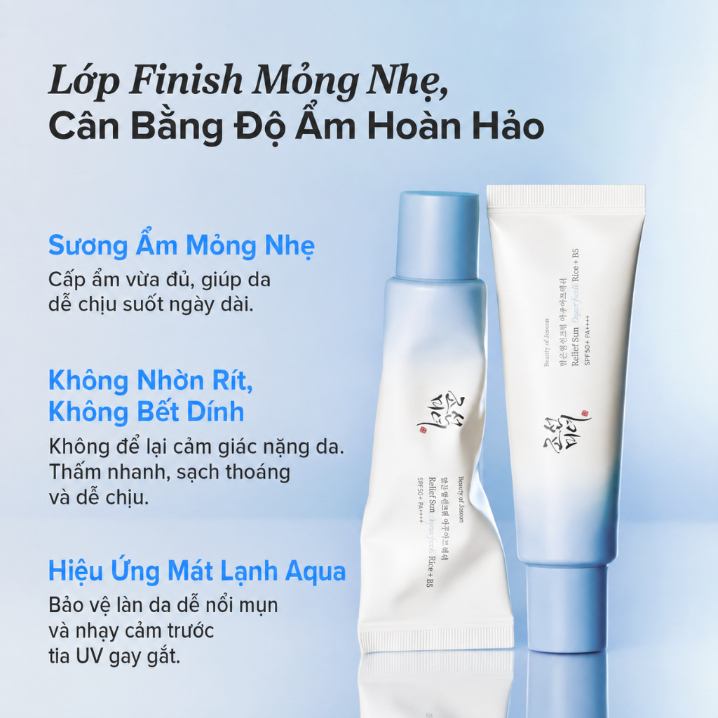 Kem chống nắng Beauty of Joseon Relief Sun Aqua-Fresh 50ml, Rice + B5, SPF50+ PA++++, cấp ẩm | BigBuy360 - bigbuy360.vn