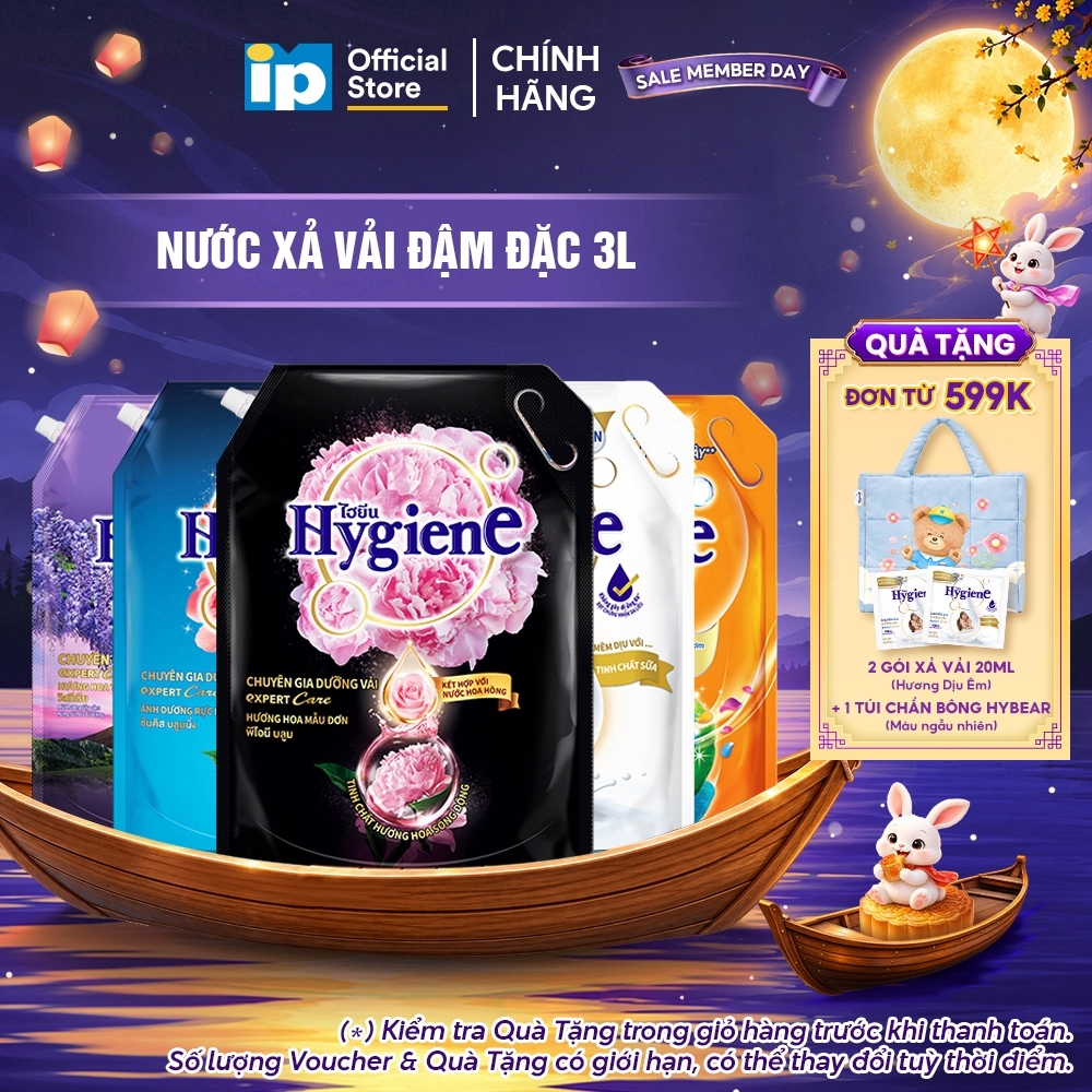 Nước Xả Vải Đậm Đặc Hygiene 3L