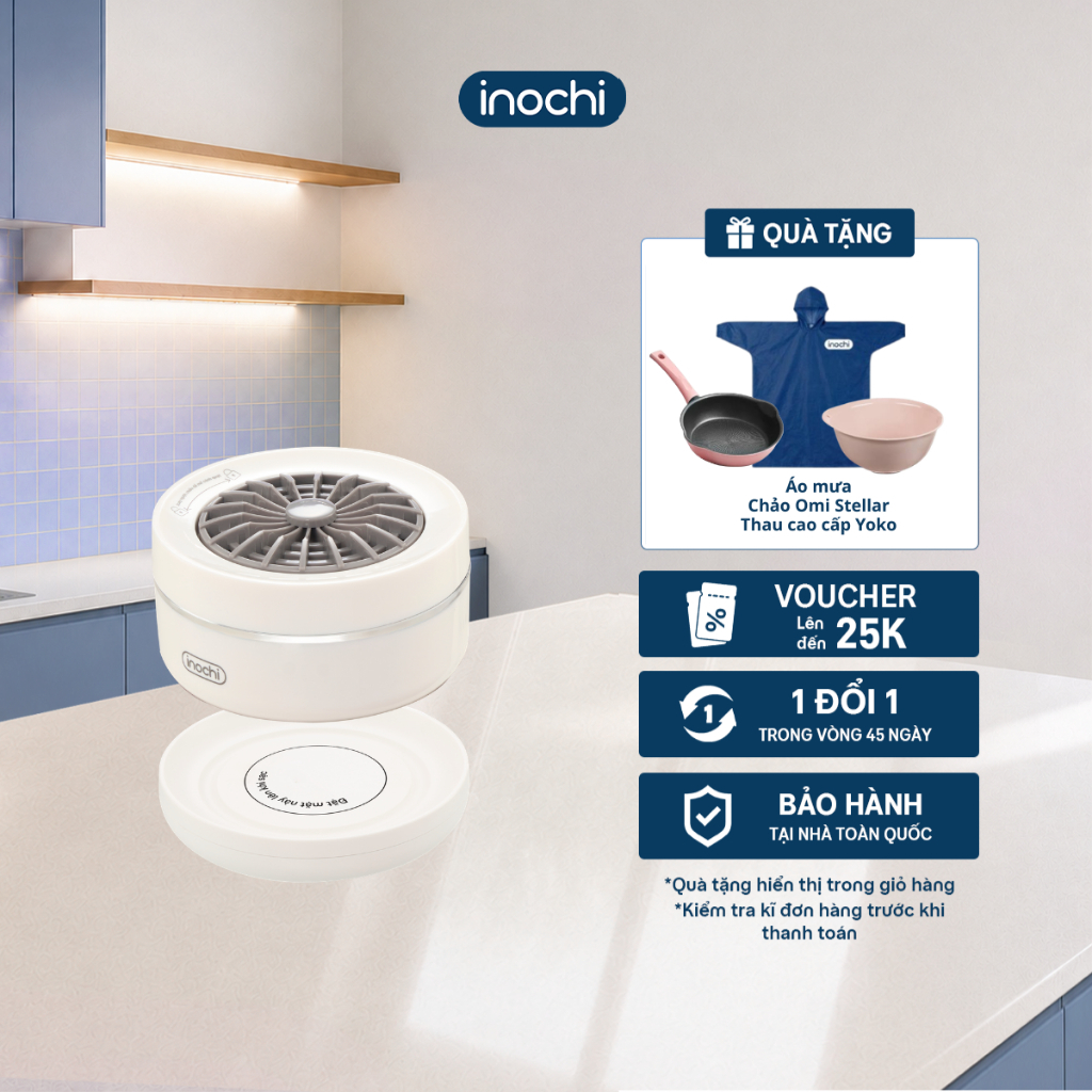 Inochi Máy Rửa Thực Phẩm Akiba - làm sạch, khử mùi nhanh, thiết kế nhỏ gọn, an toàn cho cả gia đình