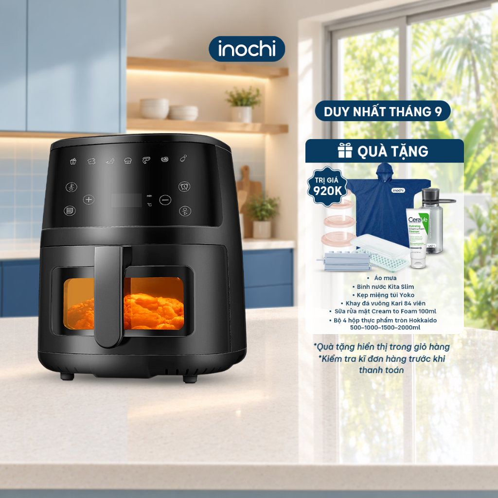Inochi Nồi chiên không dầu 5L Akiba Cảm Ứng - Hiện Đại, Cho Bữa Ăn Lành Mạnh
