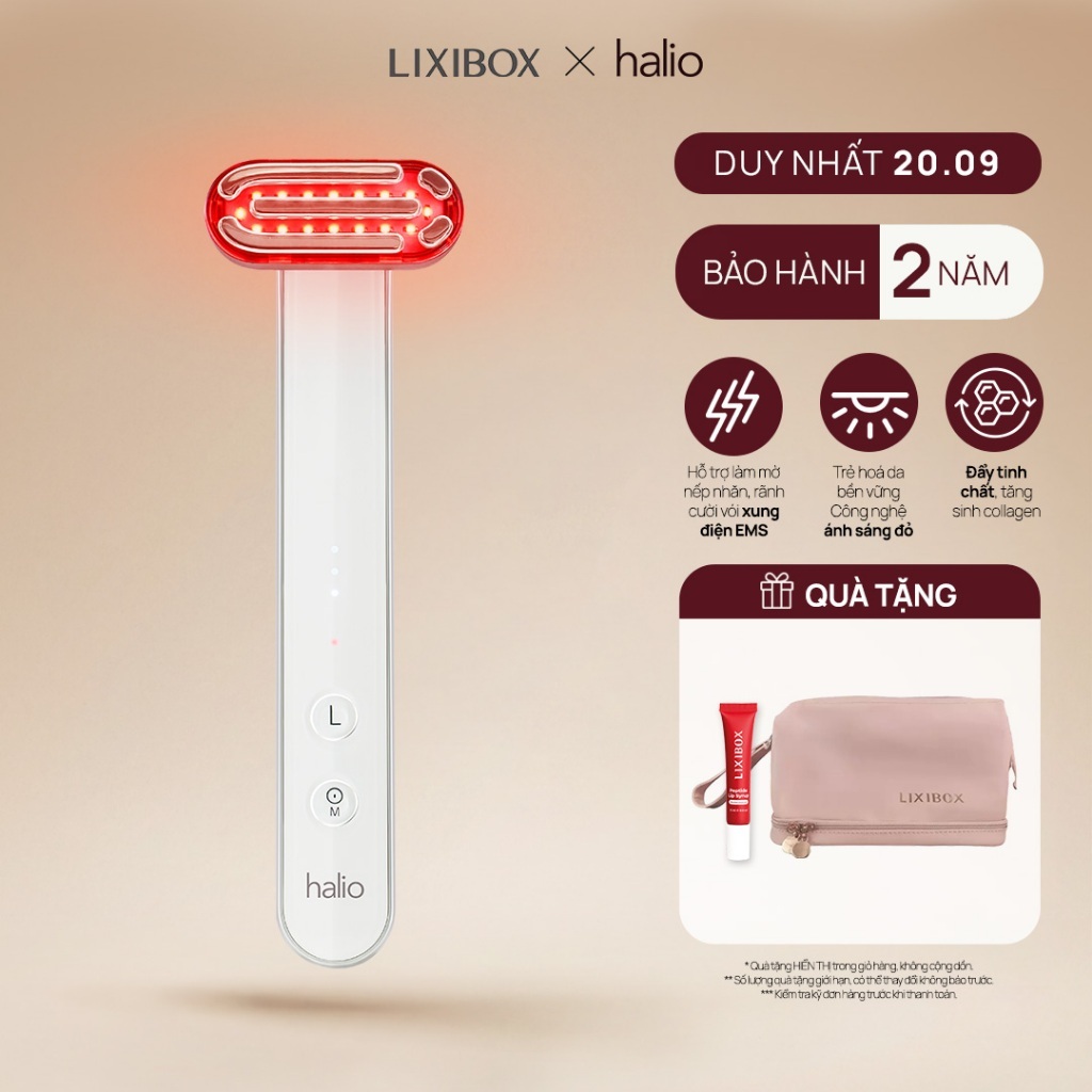 Máy Ánh Sáng Đỏ Giúp Trẻ Hoá Da Halio Red Light Therapy Device 3 in 1