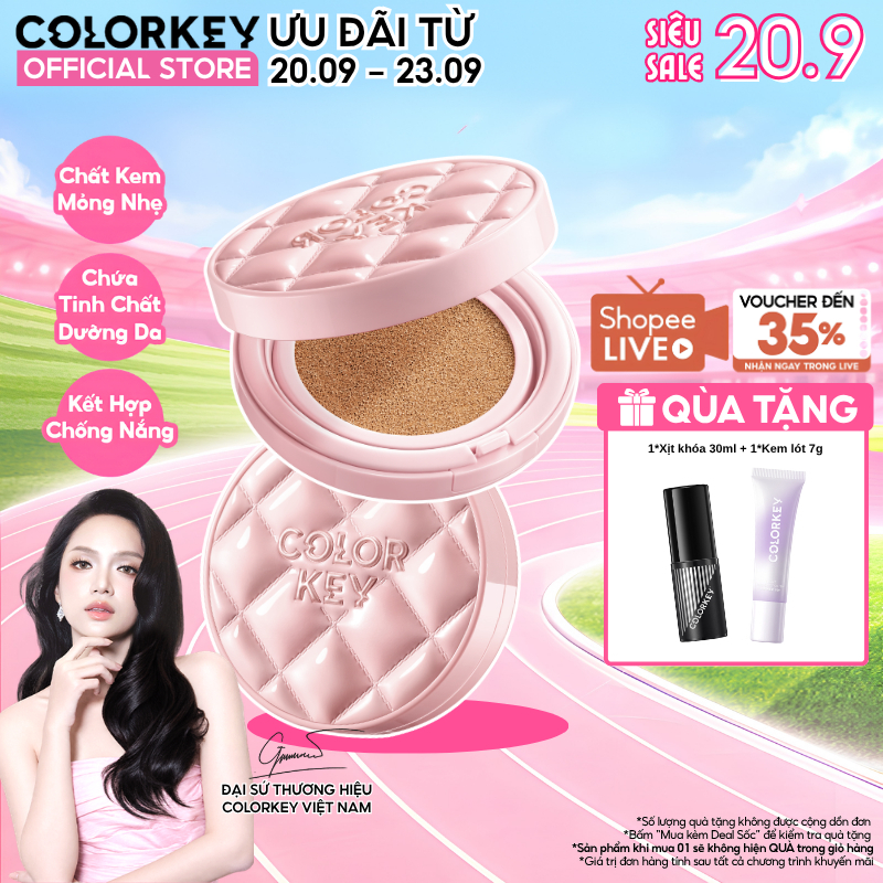 Phấn Nước Cushion Colorkey SPF50+ PA++++ Chống Nắng, Kiềm Dầu, Che Phủ Tự Nhiên, Makeup Mỏng Nhẹ 11g