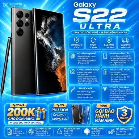 LIKE NEW Samsung Galaxy S22 Ultra 5G 128GB XÁM VN