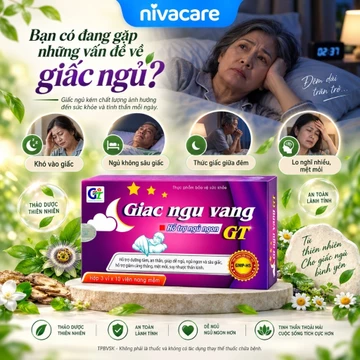Giấc Ngủ Vàng GT 30 Viên – Viên Uống Hỗ Trợ Ngủ Ngon, Ngủ Sâu Giấc, Dành Cho Người Khó Ngủ