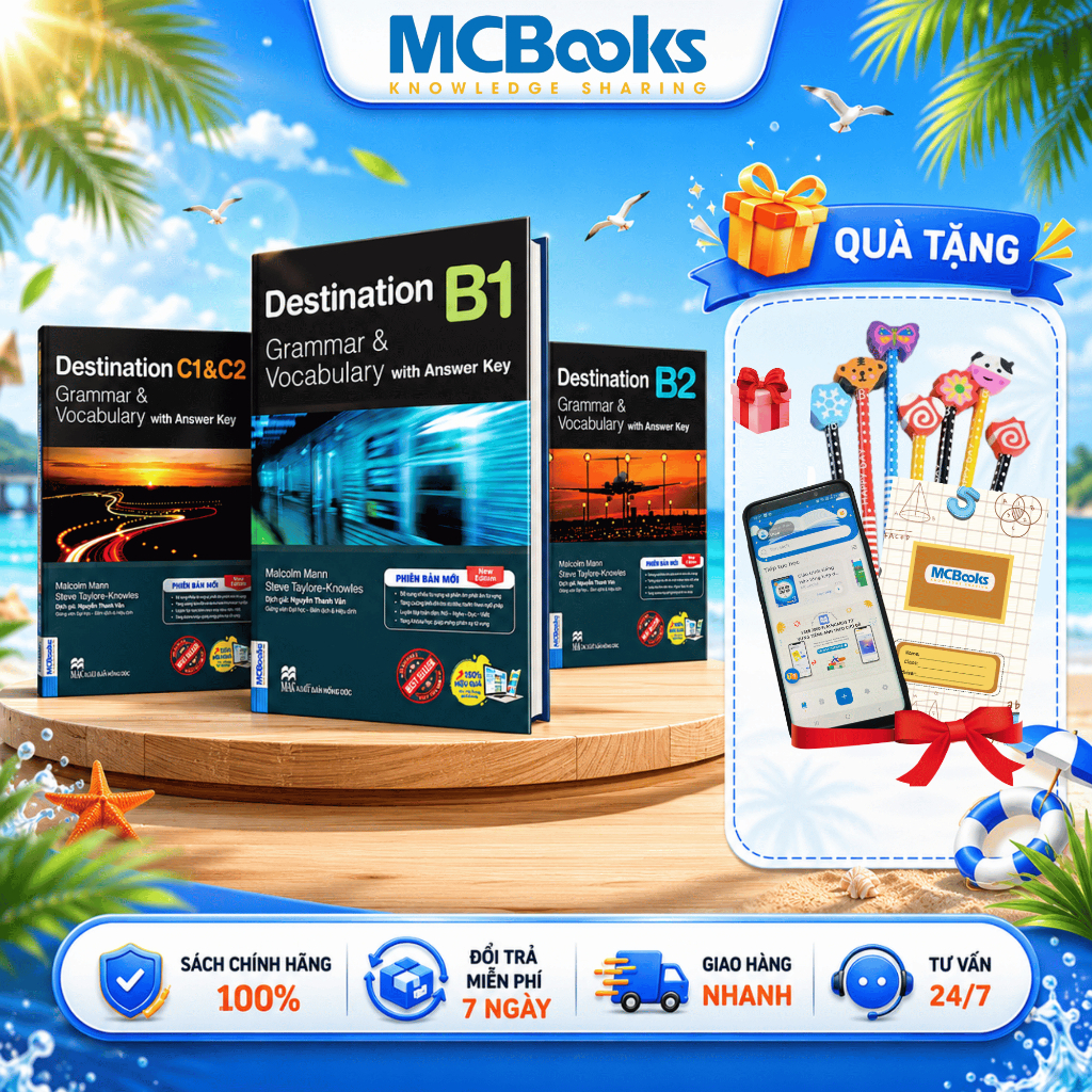 Sách Trọn Bộ Giáo Trình Destination Grammar & Vocabulary B1, B2, C1&C2 (Kèm Đáp Án) Lẻ/combo