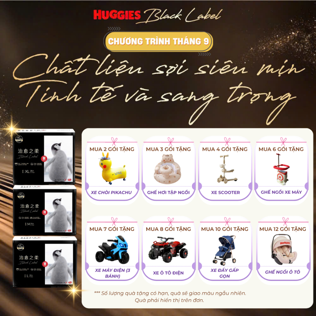 Tã/Bỉm Dán/Quần Cao Cấp Huggies Black Label Siêu Mềm Mịn Và Khô Thoáng, Đủ Size Cho Bé - Lucie's Mom