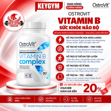 [CHÍNH HÃNG] Vitamin B tổng hợp OstroVit Vitamin B Complex (90 viên) giảm mệt mỏi, suy nhược thần kinh