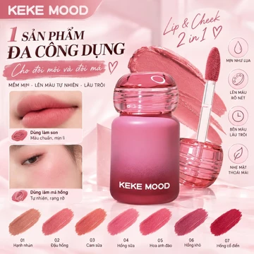 Kekemood Son Kem Bùn Lip Mud Mịn Lì Như Nhung Lì Mờ Mịn Môi Lên Màu Chuẩn Tôn Da Không Khô Môi 7 Màu B141