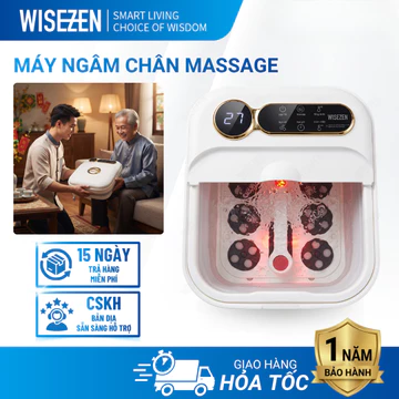 Bồn Ngâm Chân Massage Gấp Gọn Wisezen Chậu Ngâm Chân Massage Tự động Với Con Lăn Và Hồng Ngoại Sục Khí