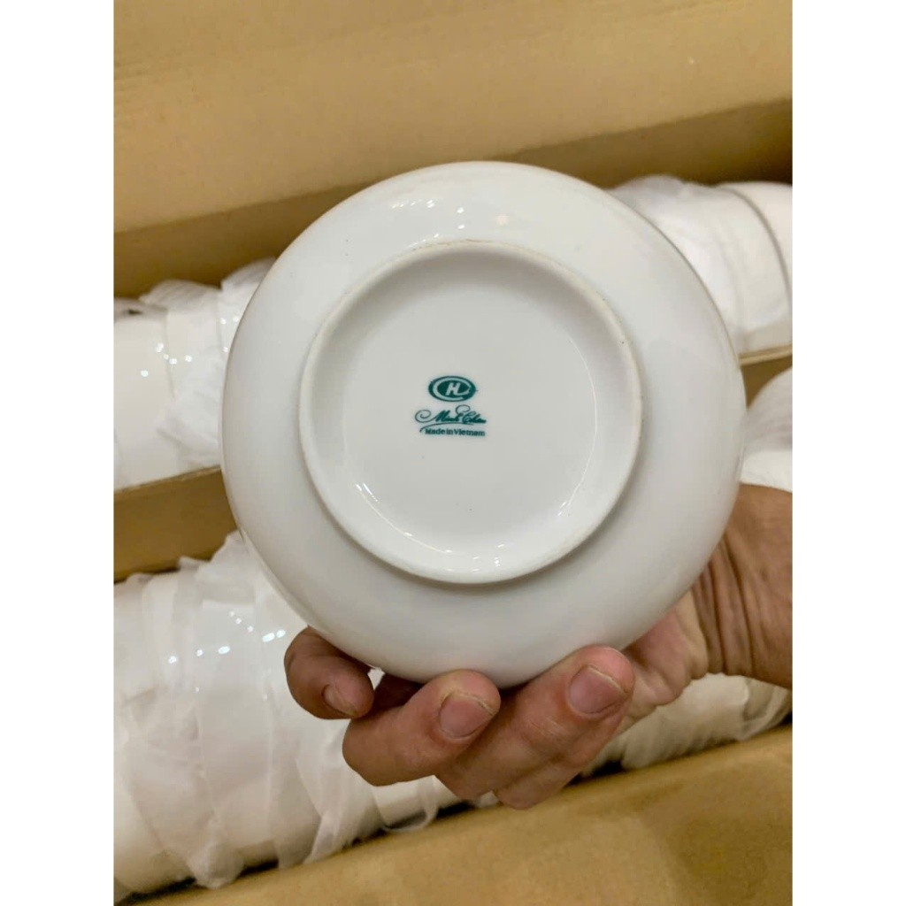 Sét 5 Bát tô to ăn phở hàng không miệng 16 cm, sâu 9 cm trơn mịn không hoạ tiết | BigBuy360 - bigbuy360.vn