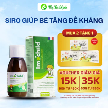 Siro tăng đề kháng cho bé Imochild nhập khẩu từ Pháp giúp bé khỏe mạnh bổ sung vitamin lọ 125ml