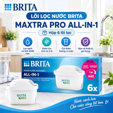 6 Lõi Lọc Nước Bình Brita Maxtra Pro, BH 12 Tháng