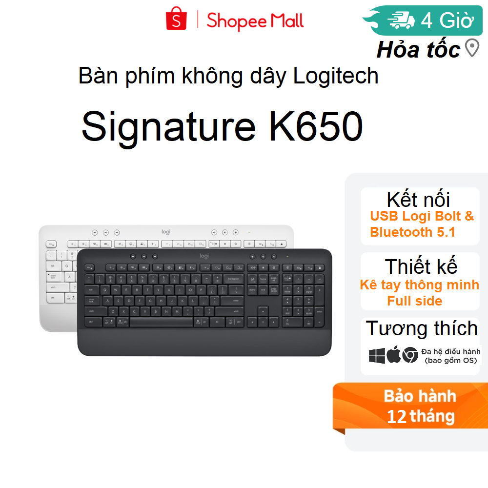 Bàn Phím Không Dây Bluetooth Logitech K250 giá tốt Tháng 10, 2026 | Mua ...