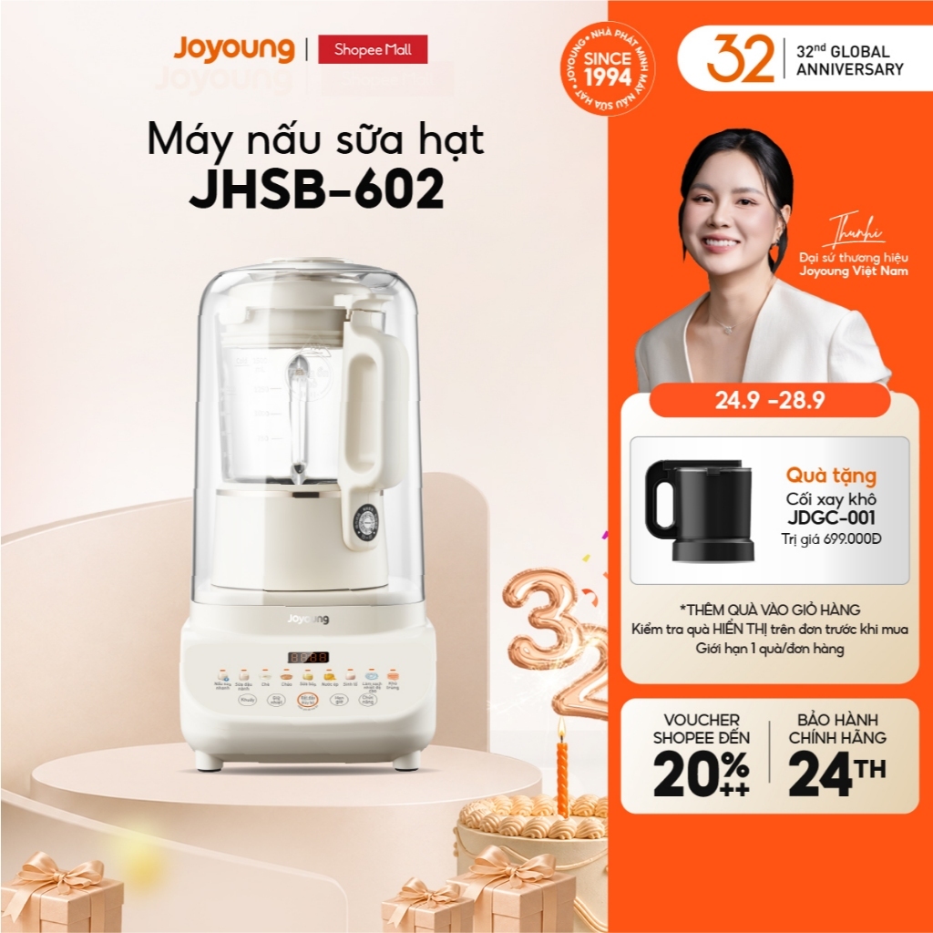Máy nấu sữa hạt đa năng 1.5L 1000W Joyoung JHSB-602