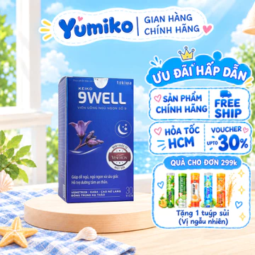 [VENETRON NHẬT BẢN] Viên Uống KEIKO 9WELL Hỗ Trợ Ngủ Ngon Ngủ Sâu Giấc Giảm Căng Thẳng Mệt Mỏi 30 Viên