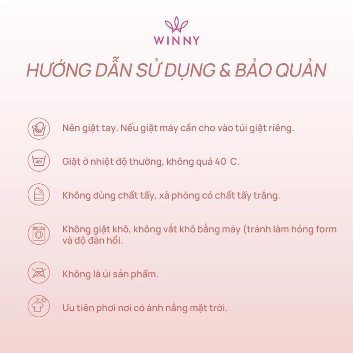 Quần lót lưng vừa WINNY su đúc co giãn thấm hút, Quần lót nữ su đúc thoáng khí không đường may không viền QL25002