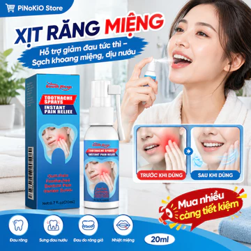 Xịt Giảm Đau Răng 20ml Làm Dịu Nhanh Giảm Đau Nướu Răng Giả Loét Miệng South Moon Cho Người Đau Răng