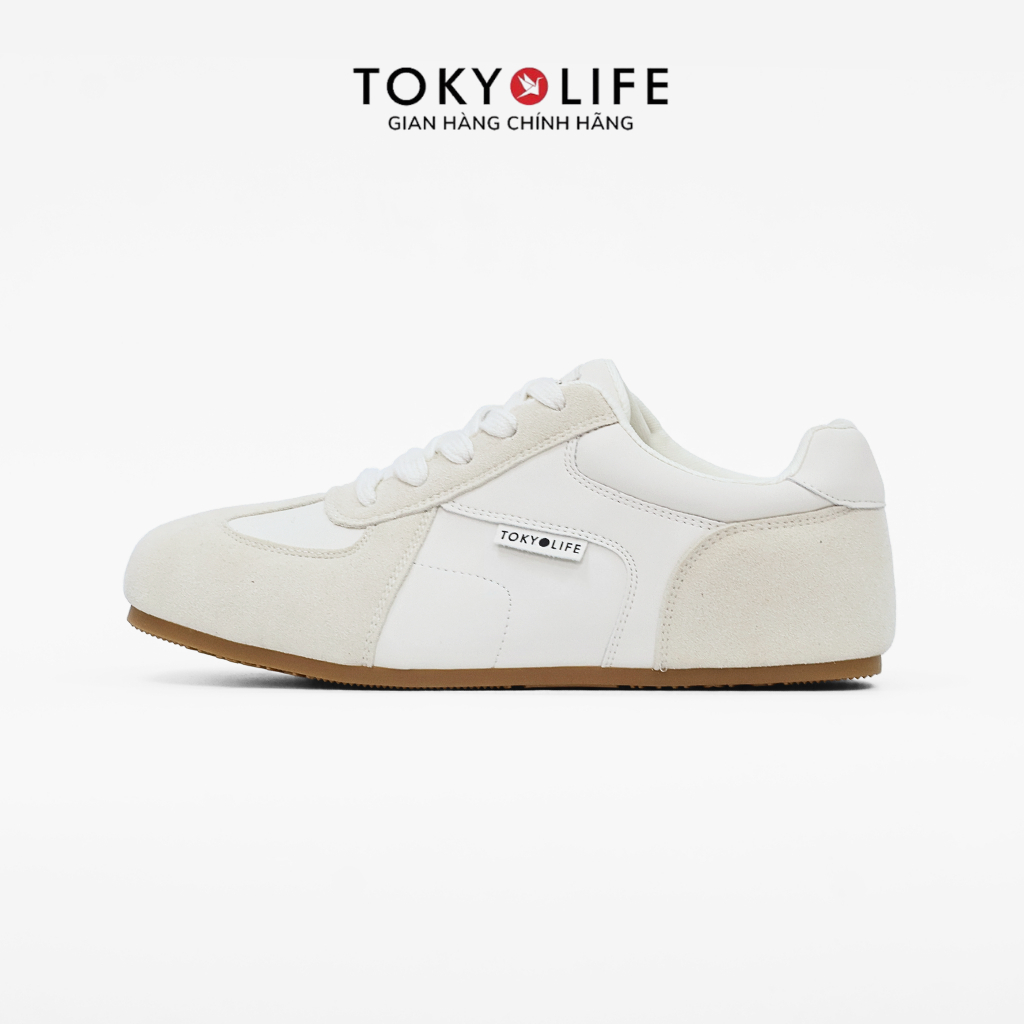 Giày thể thao nữ TOKYOLIFE HARU LIGHT phối da lộn thời trang đế bệt siêu nhẹ (phiên bản 2026) 40006534