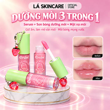 Tinh Chất Dưỡng Môi 3in1 Lip Serum Son Bóng Mặt Nạ Môi Dưỡng Ẩm Căng Mọng Làm Mềm Môi Hỗ Trợ Mờ Vân Môi G64
