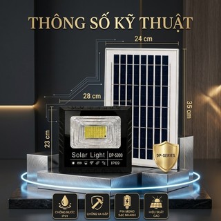 Ảnh 3 – Đèn Năng Lượng Mặt Trời - Công Suất 5000W - Vỏ Nhựa ABS-Chống Nước IP69 - Không tốn tiền điện. An toàn Tự động bật/tắt