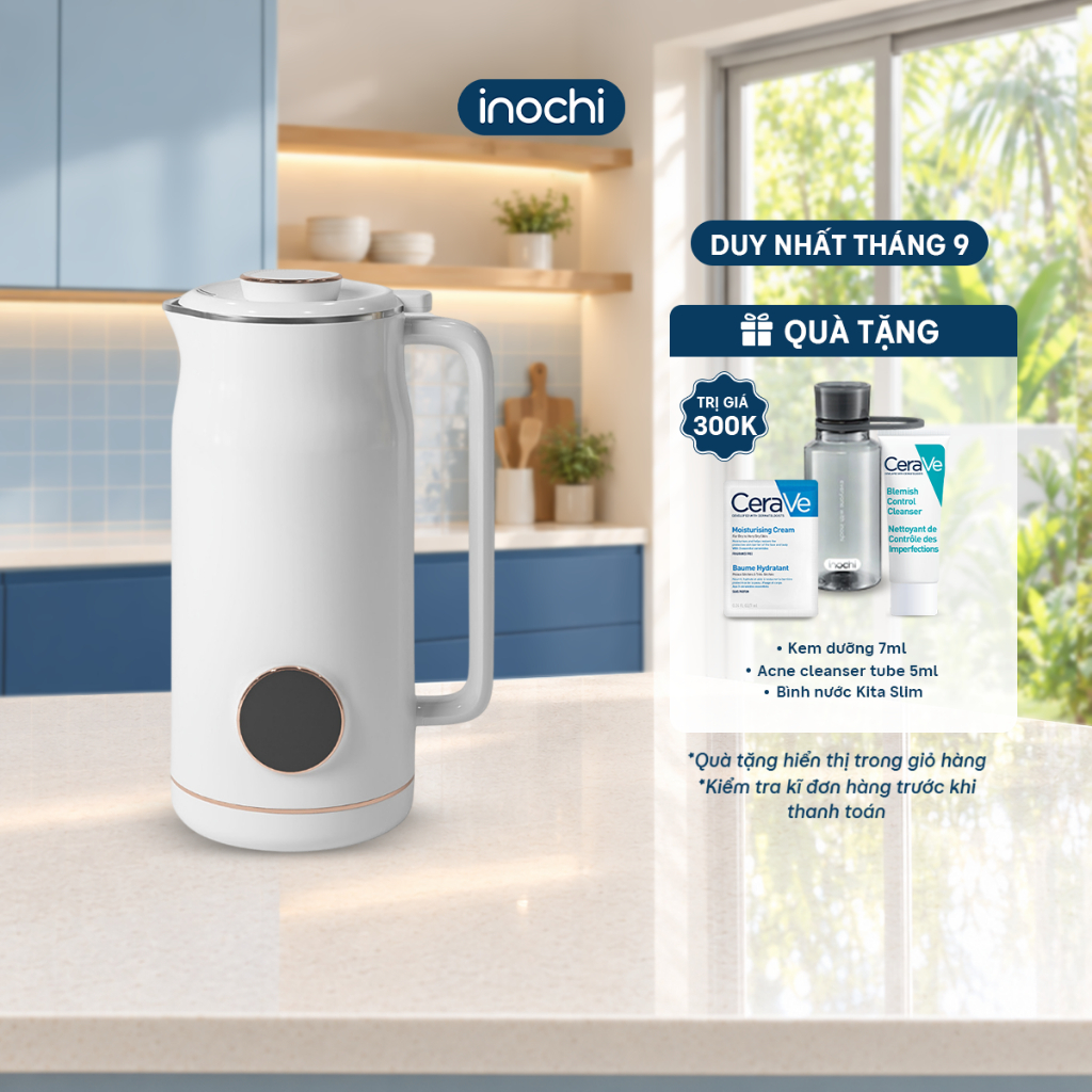 Inochi Máy làm sữa hạt Akiba Peppy – Tích hợp 8 chức năng, Màn hình cảm ứng, Dễ vệ sinh, Vận hành êm ái