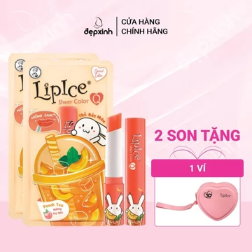 [MUA 2 THỎI TẶNG VÍ] Son dưỡng có màu LipIce Sheer Color Q 2.4g phiên bản Thỏ 7 Màu - Trà Đào