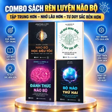 Sách Đánh thức não bộ, Huấn luyện não bộ học siêu tốc, Bộ não thứ hai, Trí tuệ minh mẫn tư duy sắc sảo Bizbooks