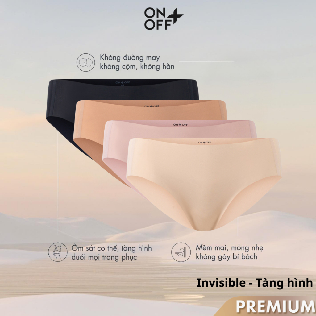 combo 3 quần lót tàng hình invisible công nghệ boning hiện đại ONOFF - 16UY24A024