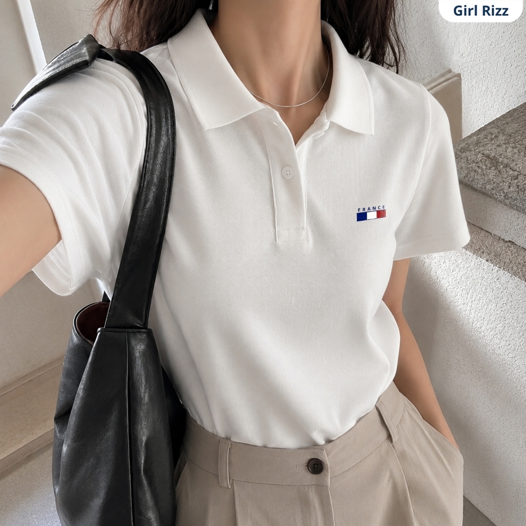 Áo Polo Unisex France Premium Duracot GIRLRIZZ, Áo Polo Nam Nữ Form Regular Fit Cao Cấp, Thoáng Mát Dễ Phối PLG007