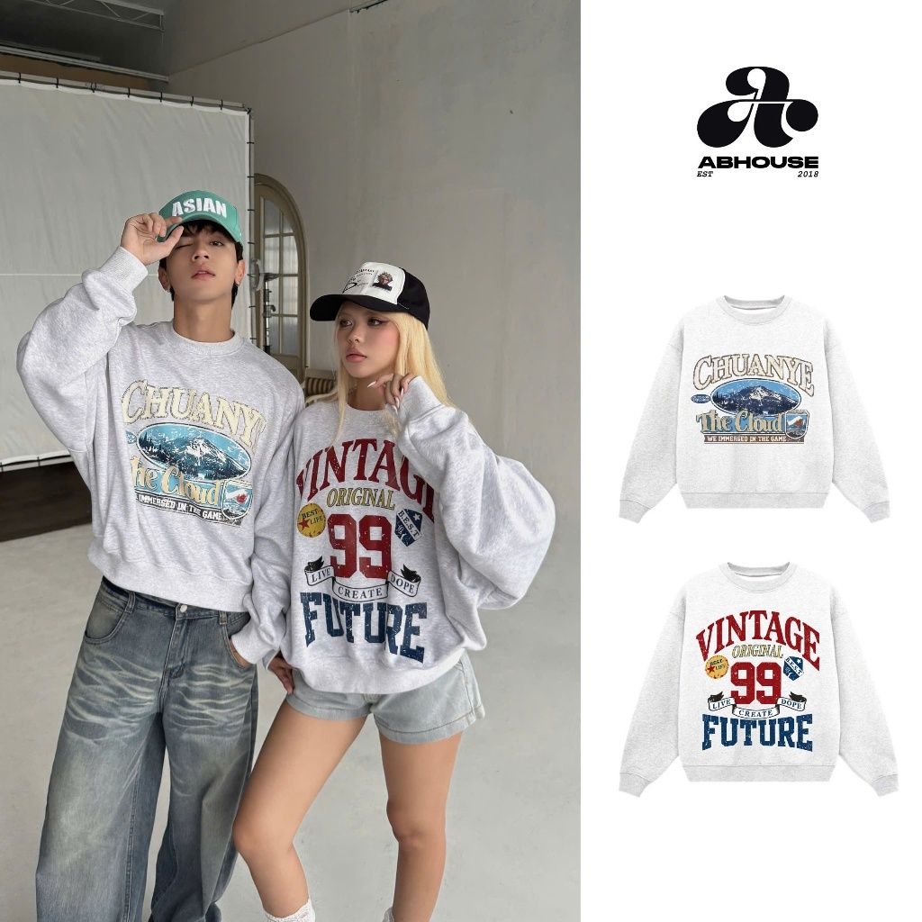 AB HOUSE - Áo sweater form rộng WANDER thời trang nam nữ