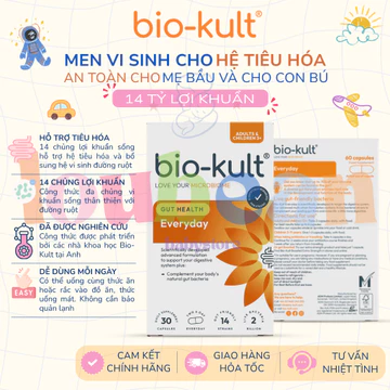Men vi sinh BioKult an toàn cho mẹ bầu và sau sinh nội địa Anh hỗ trợ hệ vi sinh đường ruột Loubean