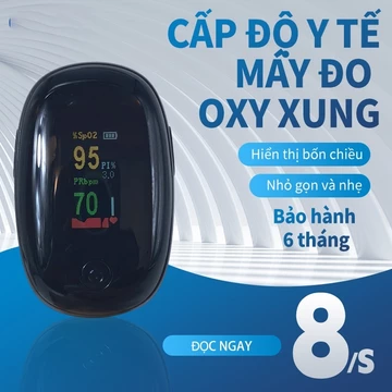 Máy Đo Nồng Độ Oxi Trong Máu và nhịp tim máy đo Spo2