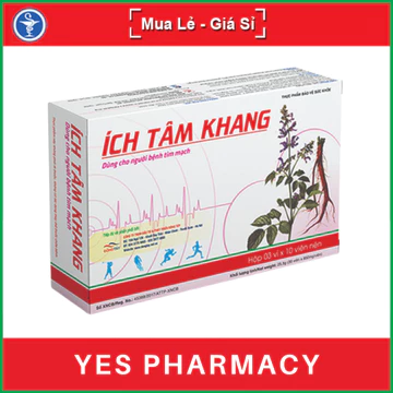 Viên uống Ích Tâm Khang Làm chậm tiến trình suy tim, giúp cải thiện tuần hoàn mạch vành - 30 viên - YES Pharmacy