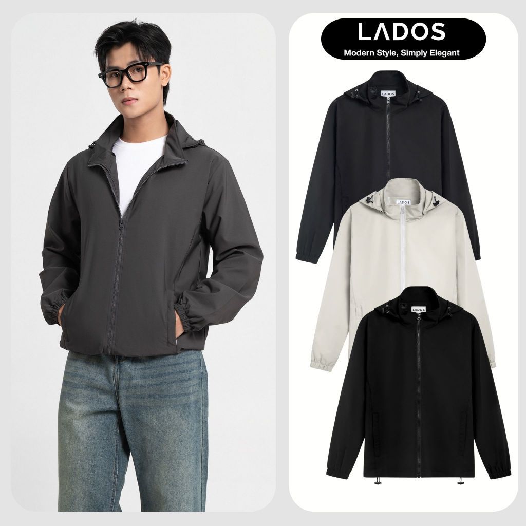 Áo khoác dù nam có nón LADOS-2120 chống nắng chống gió, chất dù gió cao cấp có lót phong cách trẻ trung