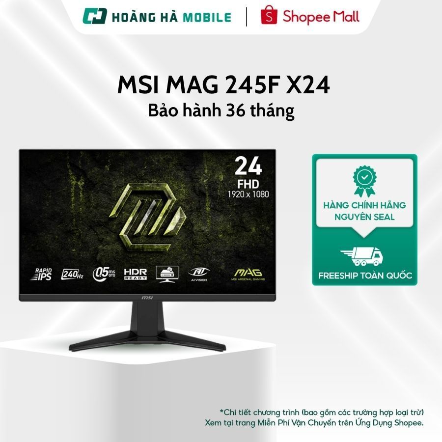 Màn hình Gaming MSI MAG 245F X24 (24"/ FHD/IPS/240Hz/0.5ms) - Chính hãng | BigBuy360 - bigbuy360.vn