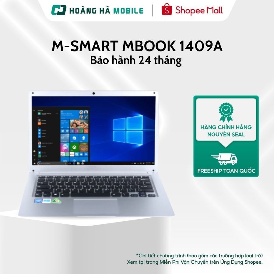 Laptop M-SMART MBOOK 1409A (Celeron-N4000/4GB/128GB/14" HD/Win10/Bạc) - Chính hãng