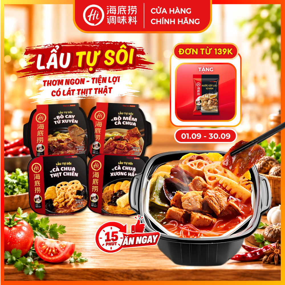 【Lẩu & Cơm Tự Sôi】Haidilao Trùng Khánh Việt Nam Tứ Xuyên Không Cay An Toàn Tiện Lợi Cho Du Lịch Và Văn Phòng