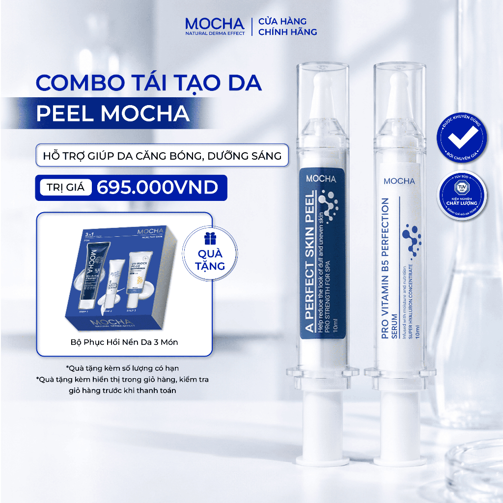 Retinol Mix Peel Mocha Peel Da Cải Thiện Mụn, Nám, Làm Đẹp Skincare Tại Nhà Mua 1 Tặng 2