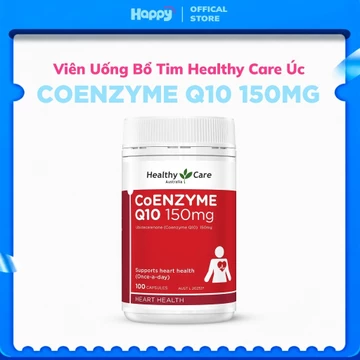 Viên Uống Hỗ Trợ Năng Lượng Tế Bào, Tim Mạch Healthy Care CoQ10 150mg 100 Viên Hỗ Trợ Sức Khỏe Tim Mạch Giúp Duy Trì Cho