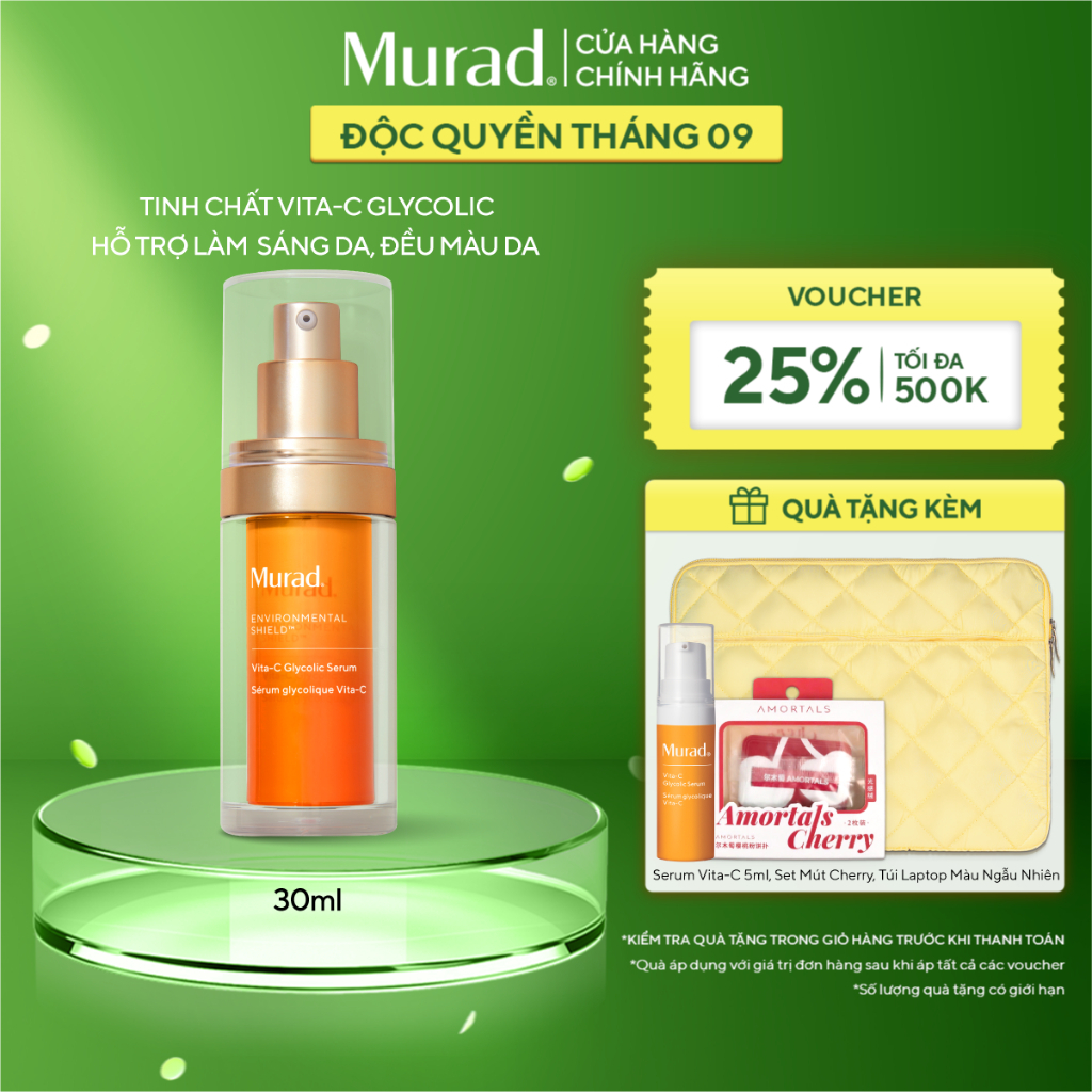 Tinh chất hỗ trợ sáng da, làm đều màu da Murad Vita-C Glycolic Serum 30ml
