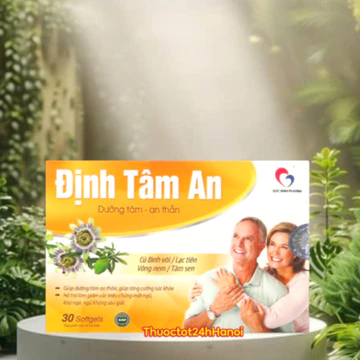 Định Tâm An Hộp 30 viên-Hỗ trợ dưỡng tâm, an thần, giảm căng thẳng thần kinh