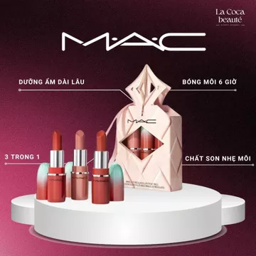 MAC Wildest Gleams Mini Lustreglass Lip Trio – Set 3 Son Mini Lustreglass