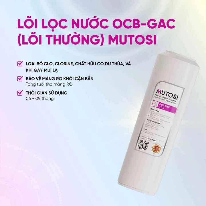 Bộ 3 lõi thô Mutosi, Combo lõi lọc 123 dùng cho máy lọc nước RO gia đình, dùng cho cốc lọc 10 inch – 4