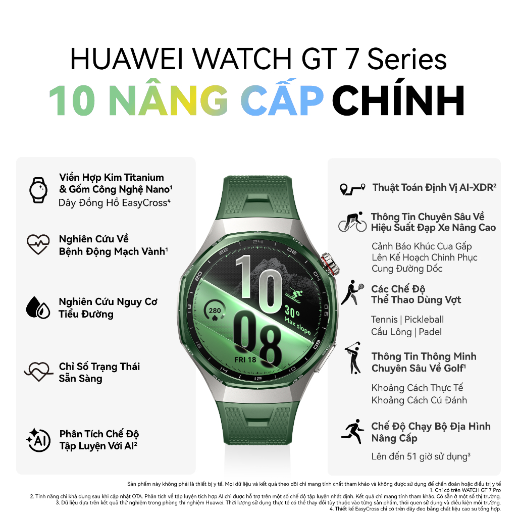 Đồng Hồ Thông Minh HUAWEI WATCH GT7 Series|Chăm Sóc Sức Khỏe Chuyên Sâu|Đạp Xe Nâng Cao|Pin Đến 21 Ngày | BigBuy360 - bigbuy360.vn