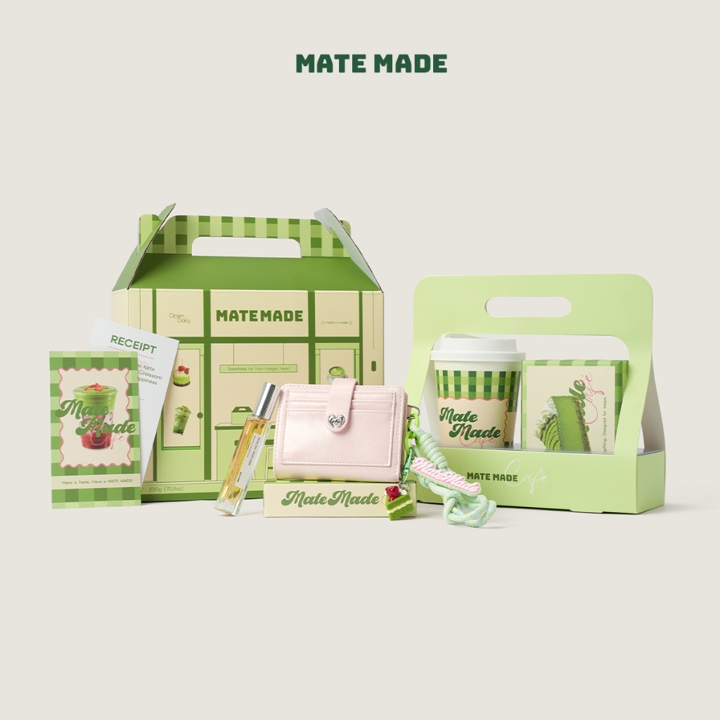 [BST 20.10] Set Quà Tặng Matcha Shop MATE MADE Ví Kèm Charm, Nước Hoa, Hộp Quà (Tặng Bạn Thân, Bạn Gái)