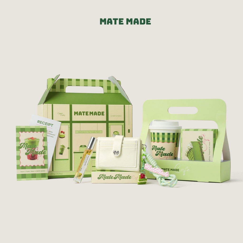 [BST 20.10] Set Quà Tặng Matcha Shop MATE MADE Ví Kèm Charm, Nước Hoa, Hộp Quà (Tặng Bạn Thân, Bạn Gái) | BigBuy360 - bigbuy360.vn