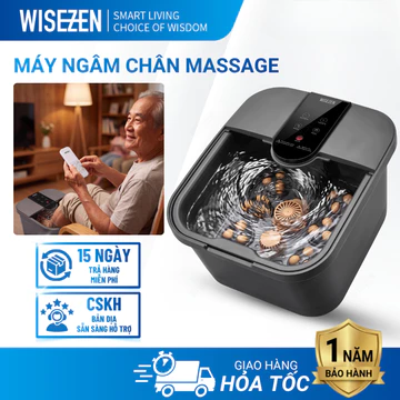 Bồn Ngâm Chân Chậu Ngâm Chân Massage Chân Gấp Gọn Cao Cấp Tự động Làm Nóng Chống Giật Chính Hãng Wisezen